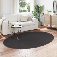 Produktbild för Områdesmattor Oval HUARTE Antracit 140 x 200 cm 100% Polyester
