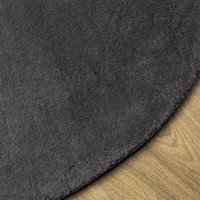 Produktbild för Områdesmattor Oval HUARTE Antracit 140 x 200 cm 100% Polyester