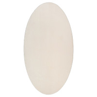 Produktbild för Områdesmattor Oval HUARTE Beige 100 x 200 cm 100% Polyester