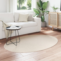 Produktbild för Områdesmattor Oval HUARTE Beige 120 x 170 cm 100% Polyester