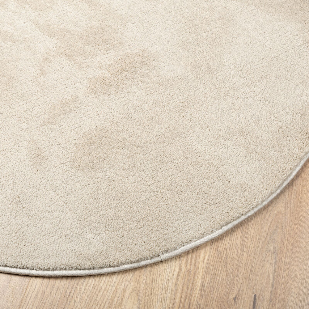 Produktbild för Områdesmattor Oval HUARTE Beige 120 x 170 cm 100% Polyester