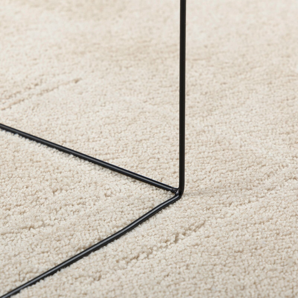 Produktbild för Områdesmattor Oval HUARTE Beige 160 x 230 cm 100% Polyester