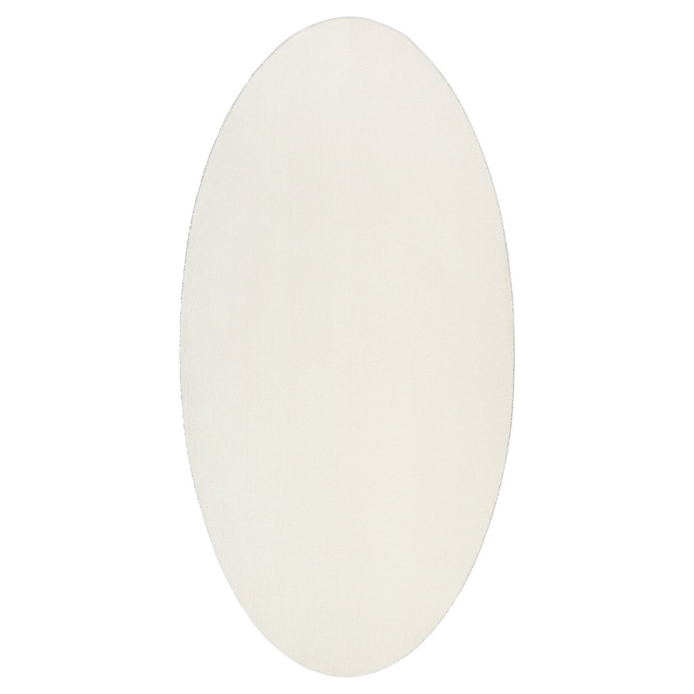 Produktbild för Områdesmattor Oval HUARTE Kräm 80 x 150 cm 100% Polyester