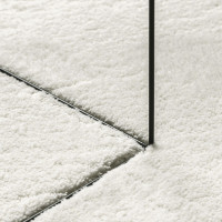 Produktbild för Områdesmattor Oval HUARTE Kräm 80 x 150 cm 100% Polyester