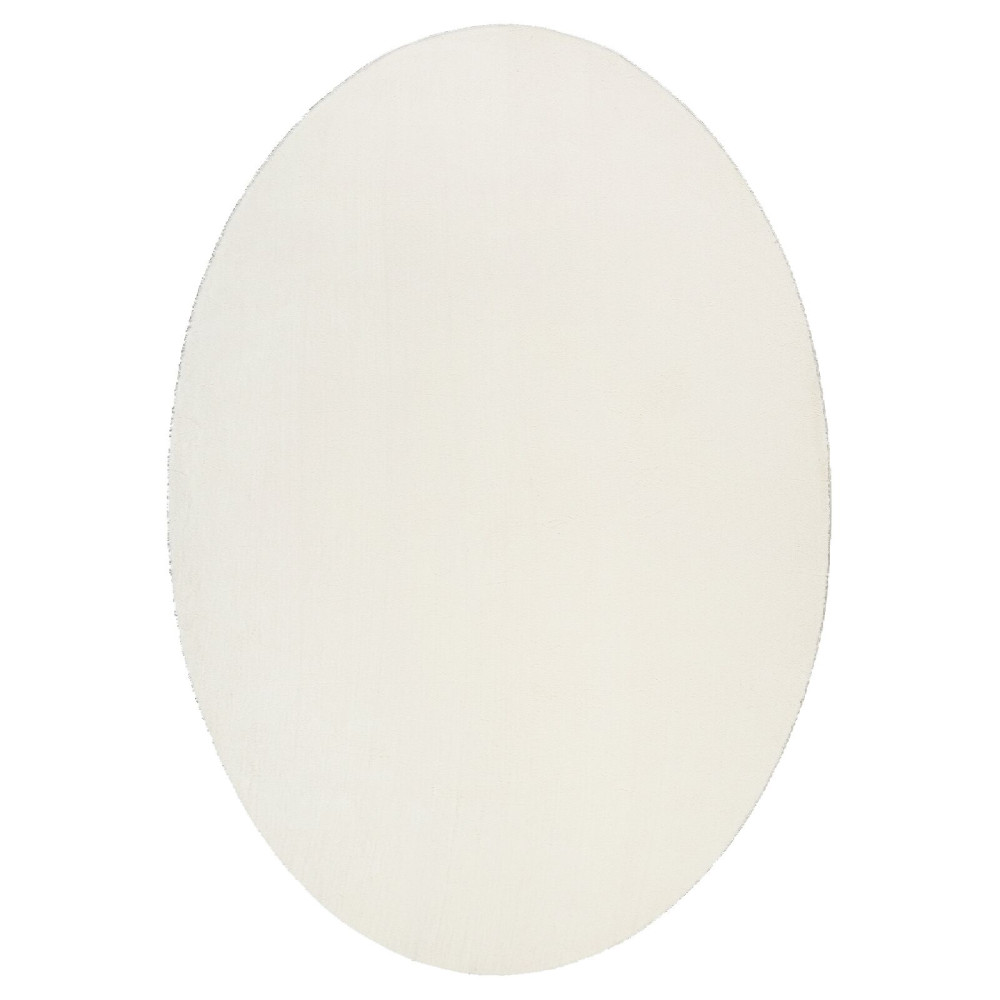 Produktbild för Områdesmattor Oval HUARTE Kräm 140 x 200 cm 100% Polyester