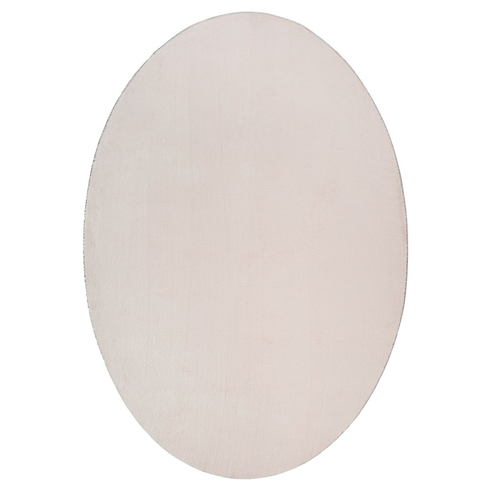 Produktbild för Områdesmattor Oval HUARTE Sand 140 x 200 cm 100% Polyester