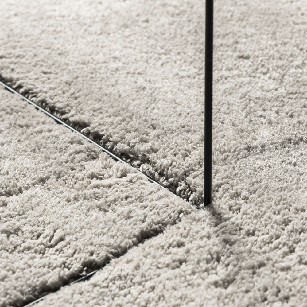 Produktbild för Områdesmattor Oval HUARTE Sand 140 x 200 cm 100% Polyester