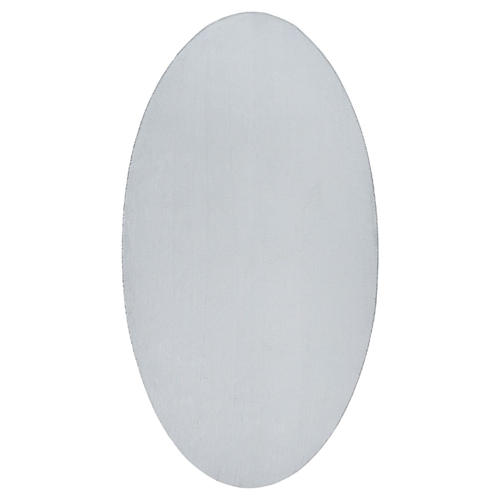Produktbild för Områdesmattor Oval HUARTE Grå 100 x 200 cm 100% Polyester