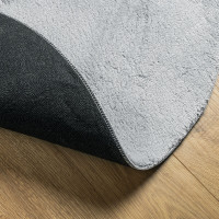 Produktbild för Områdesmattor Oval HUARTE Grå 100 x 200 cm 100% Polyester