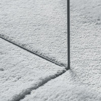 Produktbild för Områdesmattor Oval HUARTE Grå 100 x 200 cm 100% Polyester