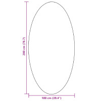 Produktbild för Områdesmattor Oval HUARTE Grå 100 x 200 cm 100% Polyester