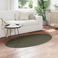 Produktbild för Områdesmattor Oval HUARTE Skogsgrön 80 x 150 cm 100% Polyester