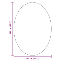 Produktbild för Områdesmattor Oval HUARTE Skogsgrön 170 x 120 cm 100% Polyester
