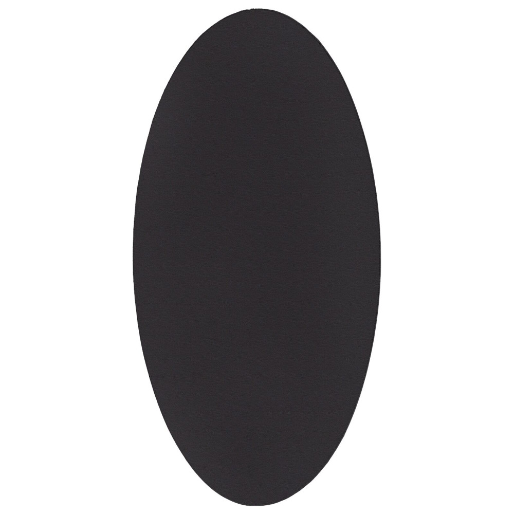 Produktbild för Områdesmattor Oval HUARTE Svart 80 x 150 cm 100% Polyester