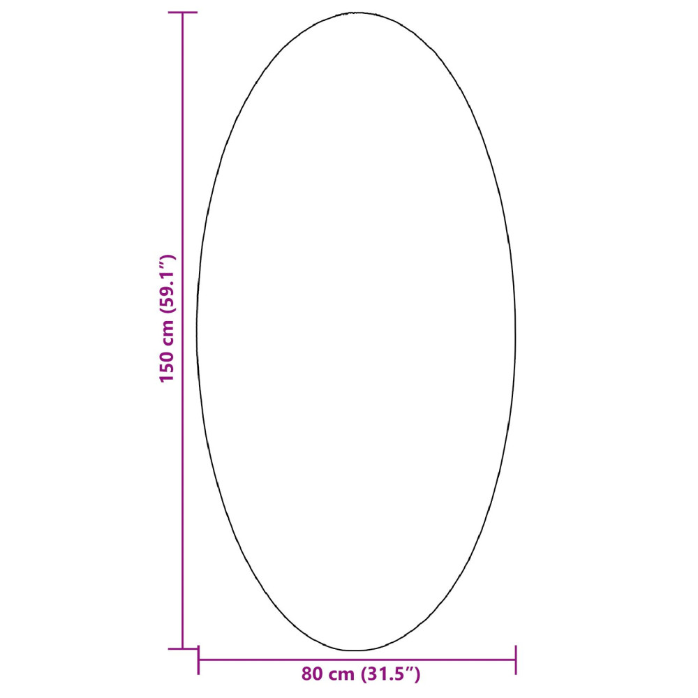 Produktbild för Områdesmattor Oval HUARTE Svart 80 x 150 cm 100% Polyester