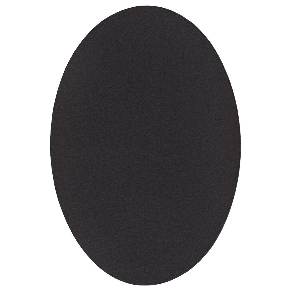 Produktbild för Områdesmattor Oval HUARTE Svart 140 x 200 cm 100% Polyester