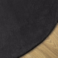Produktbild för Områdesmattor Oval HUARTE Svart 140 x 200 cm 100% Polyester