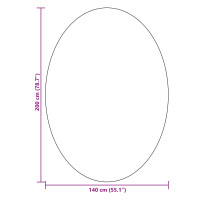 Produktbild för Områdesmattor Oval HUARTE Svart 140 x 200 cm 100% Polyester