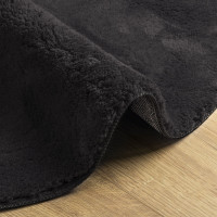 Produktbild för Områdesmattor Oval HUARTE Svart 160 x 230 cm 100% Polyester