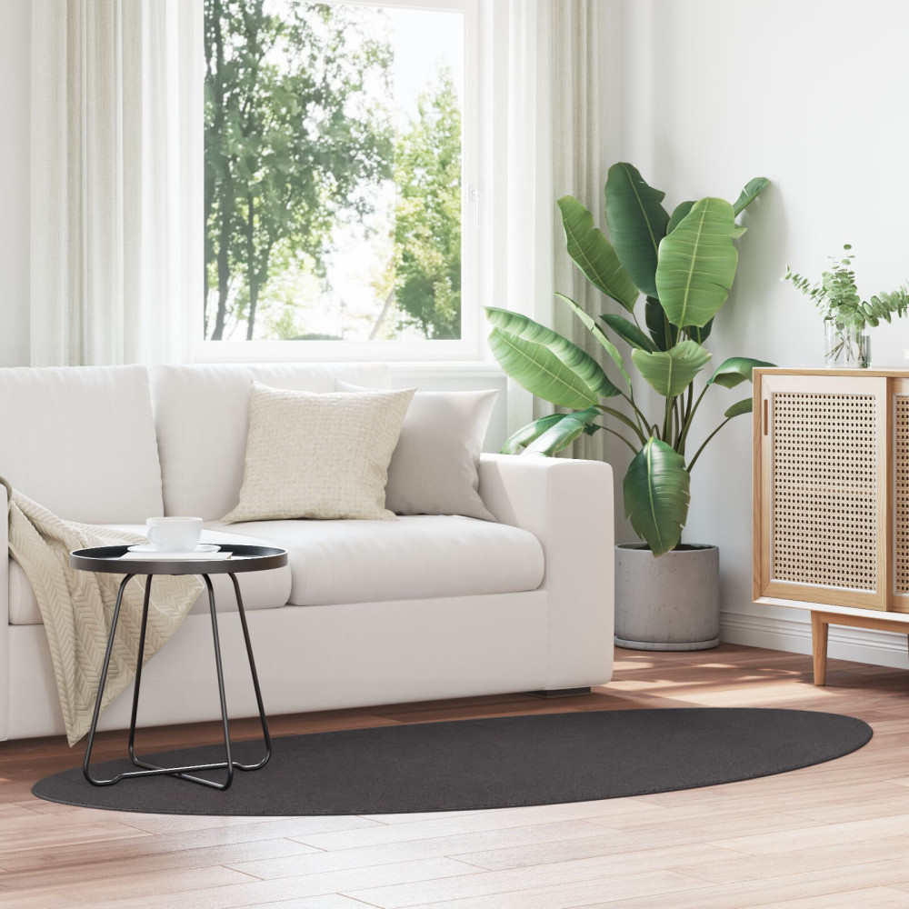 Produktbild för Områdesmattor HUARTE Antracit 100 x 200 cm Polyester