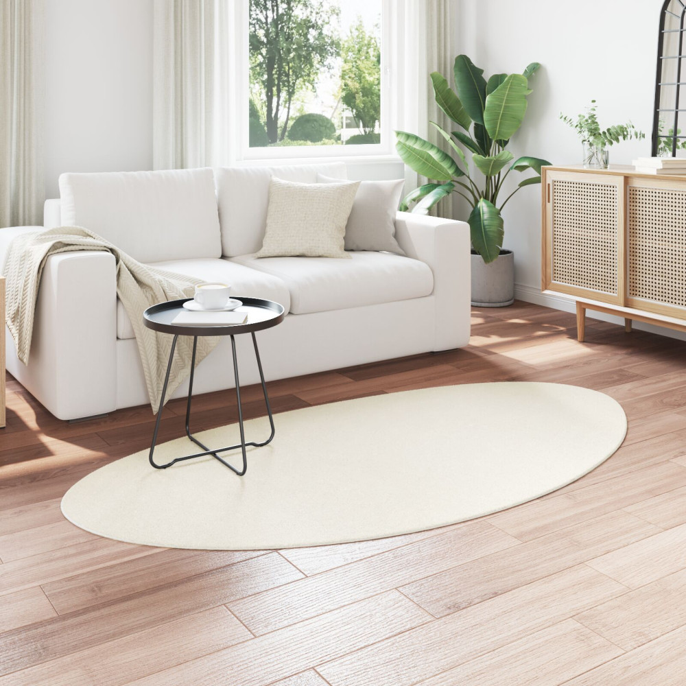 Produktbild för Områdesmattor HUARTE Kräm 80 x 150 cm Polyester