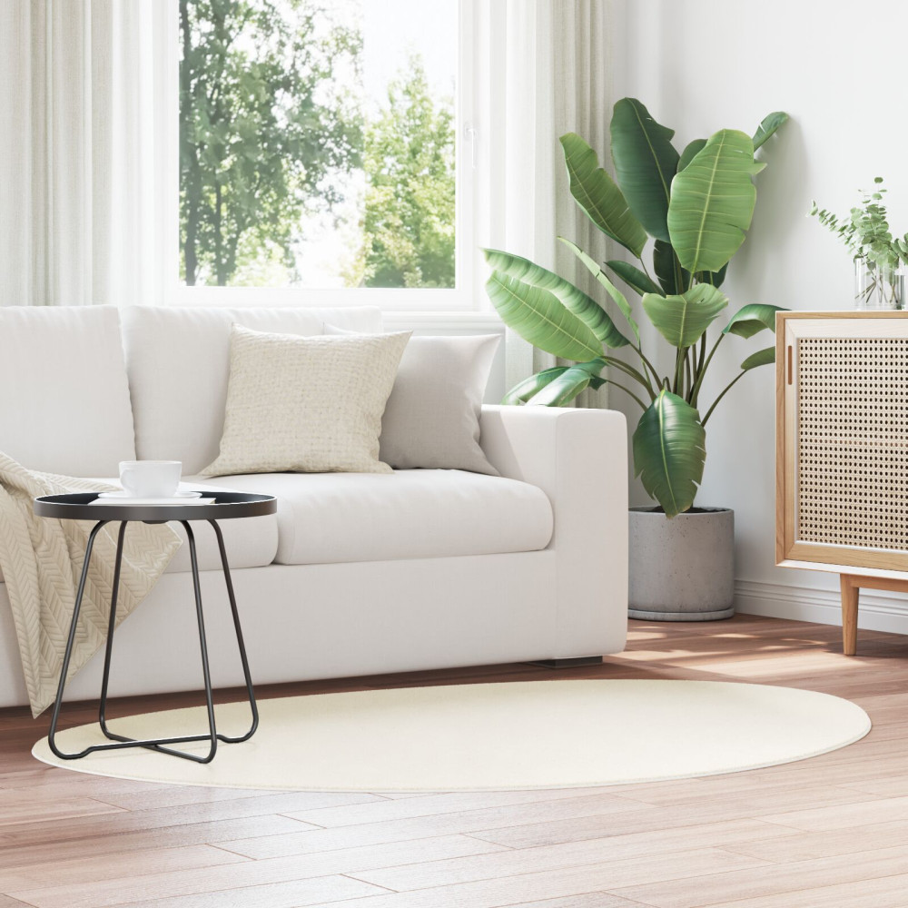 Produktbild för Områdesmattor HUARTE Kräm 100 x 200 cm Polyester