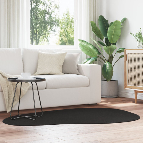vidaXL Områdesmattor HUARTE Svart 120 x 170 cm Polyester - Mattor