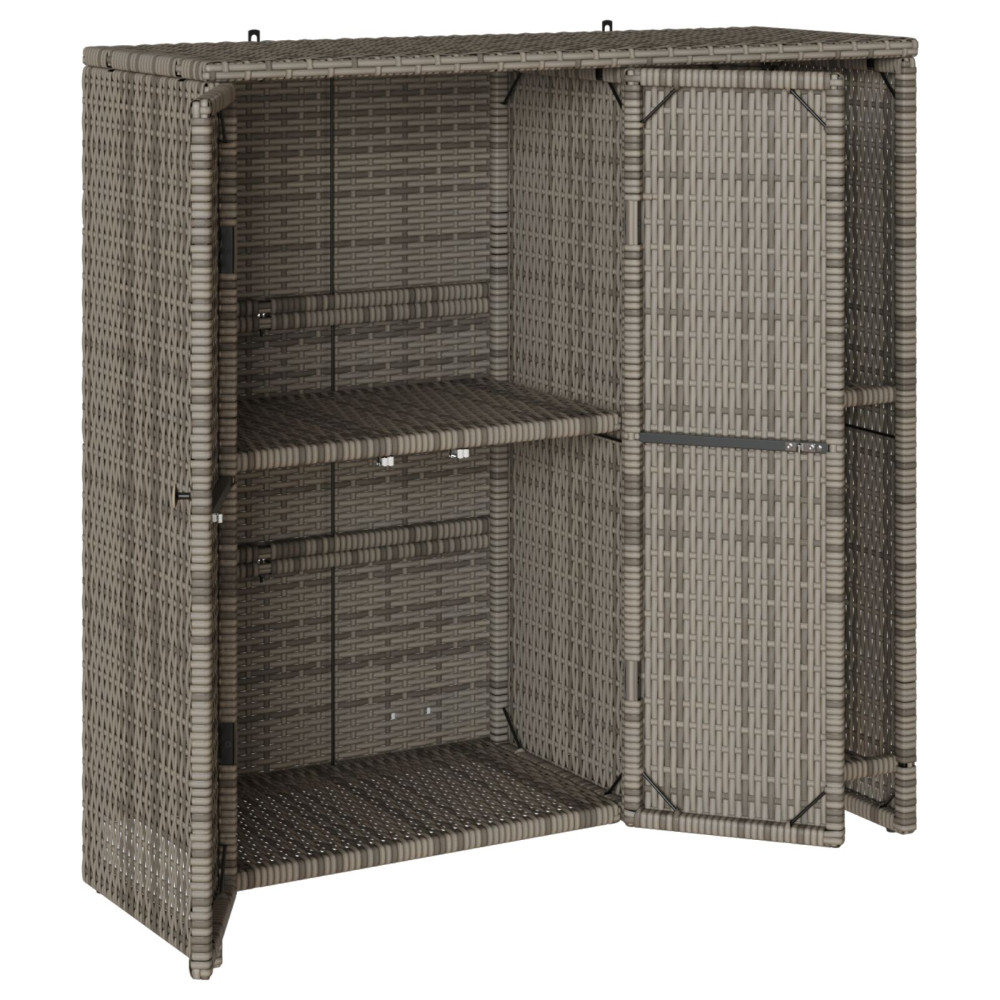Produktbild för Förvaringsskåp med hylla med dörr Grå 100 x 36 x 102 cm Rotting