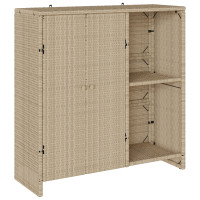Produktbild för Förvaringsskåp med hylla Beige 100 x 36 x 102 cm Rotting