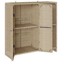 Produktbild för Förvaringsskåp med hylla Beige 100 x 36 x 102 cm Rotting