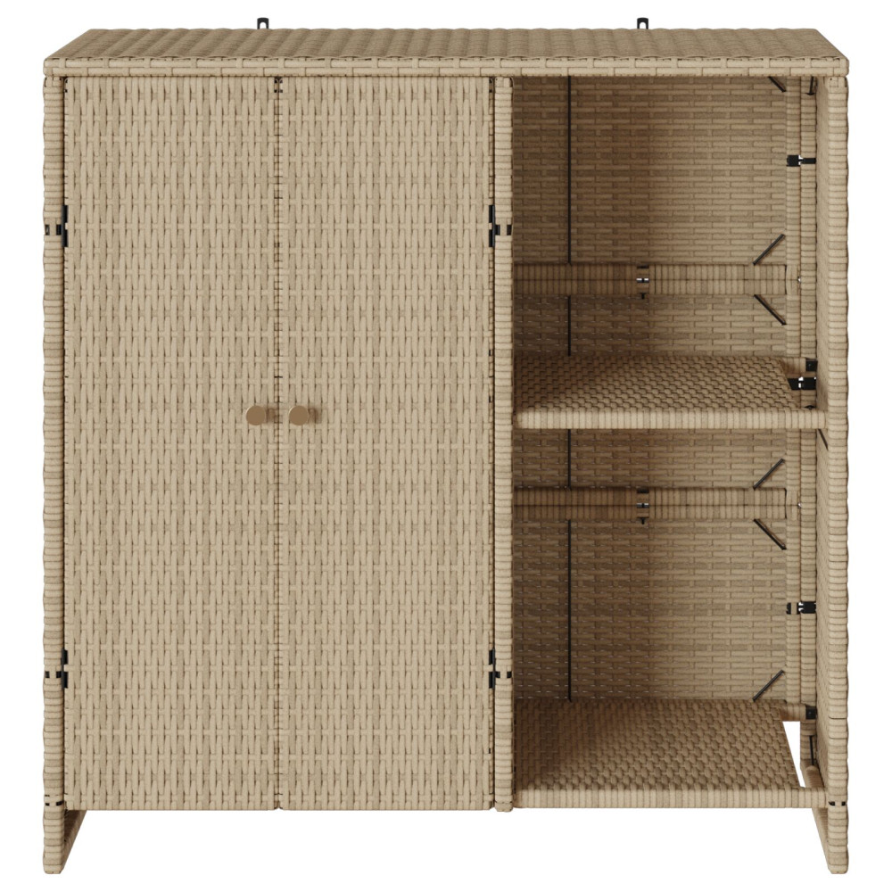 Produktbild för Förvaringsskåp med hylla Beige 100 x 36 x 102 cm Rotting