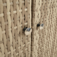 Produktbild för Förvaringsskåp med hylla Beige 100 x 36 x 102 cm Rotting