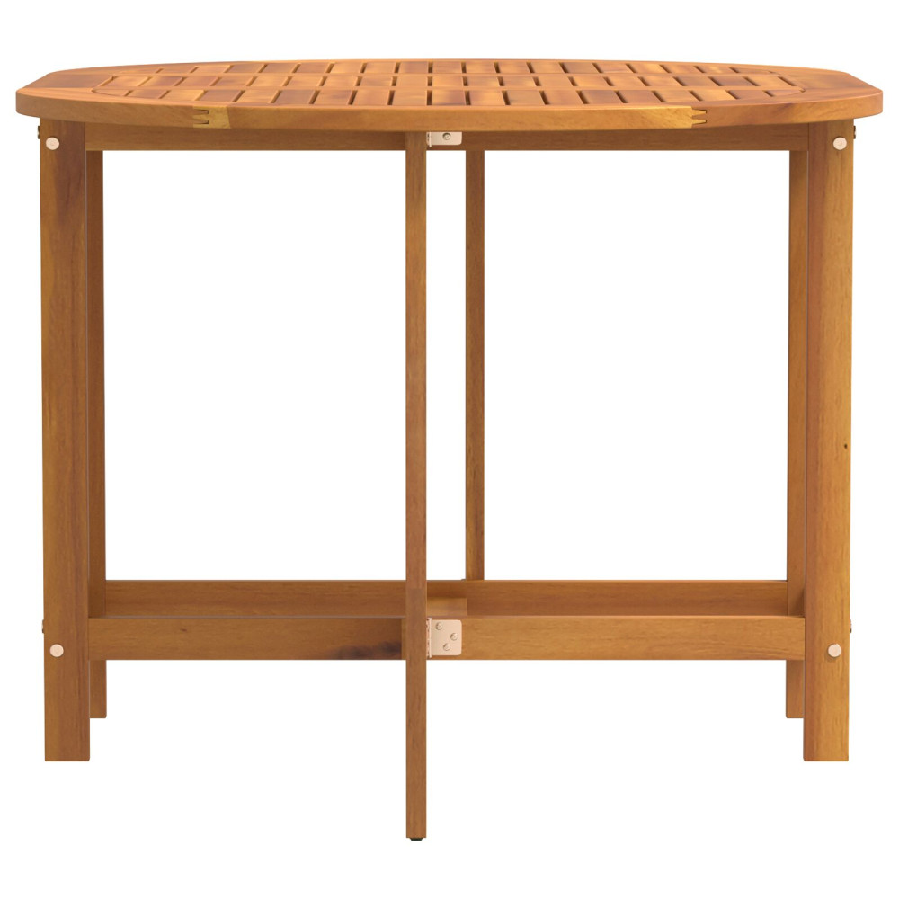 Produktbild för Trädgårdsbord Brun 110 x 60 x 72 cm Massivt Akaciaträ