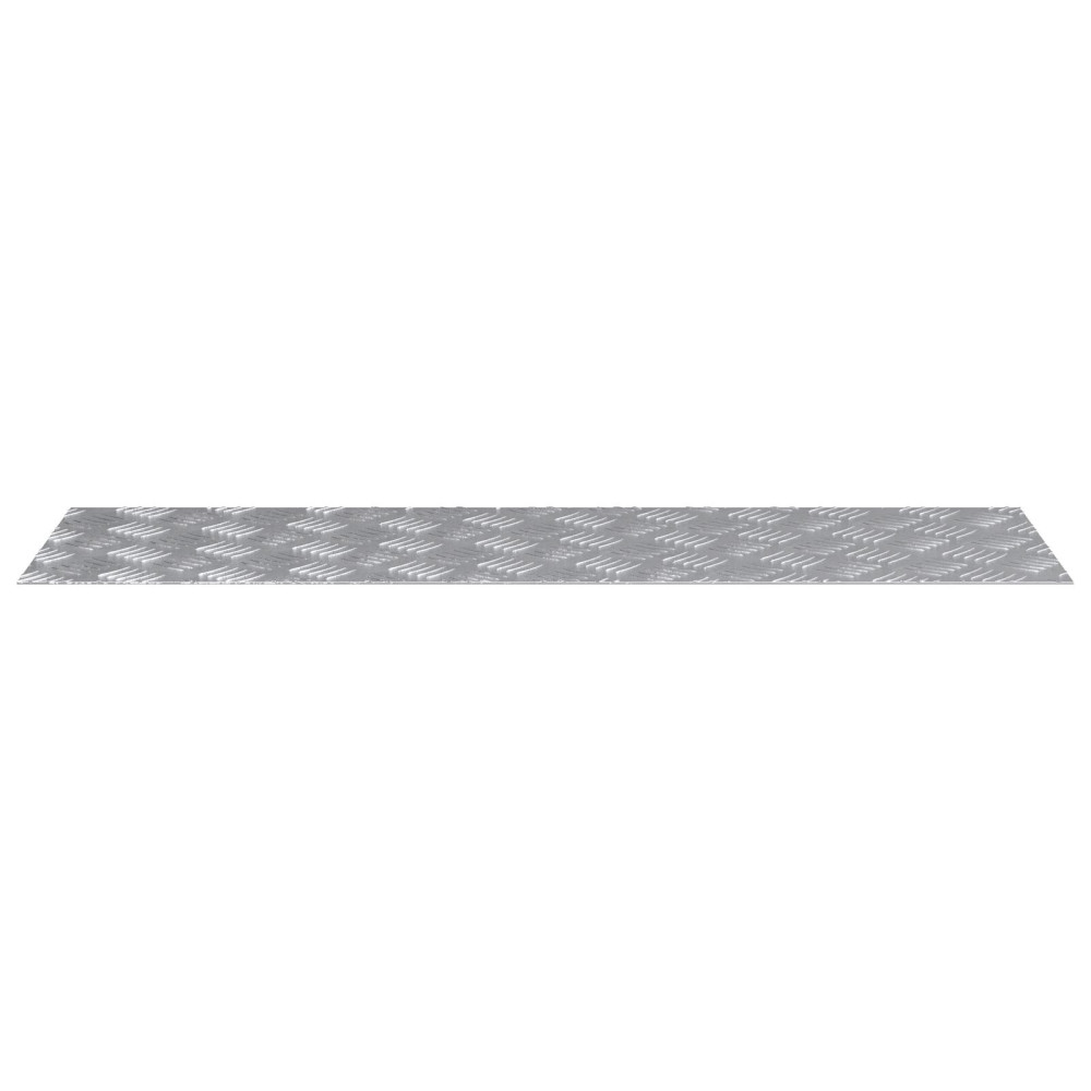 Produktbild för Trappsteg Rektangulär 4 pcs Silver 100 x 30 cm Aluminium