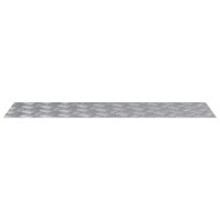 Produktbild för Trappsteg Rektangulär 4 pcs Silver 100 x 30 cm Aluminium
