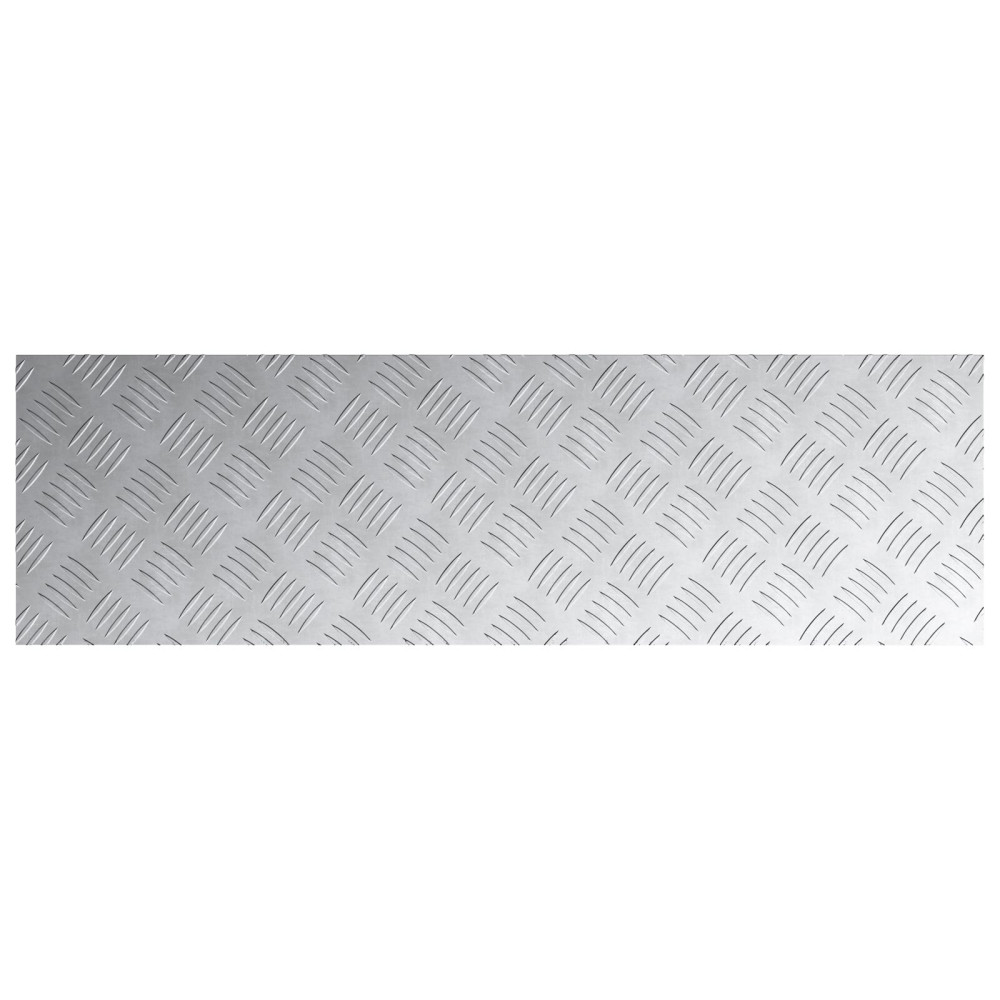 Produktbild för Trappsteg Rektangulär 4 pcs Silver 100 x 30 cm Aluminium