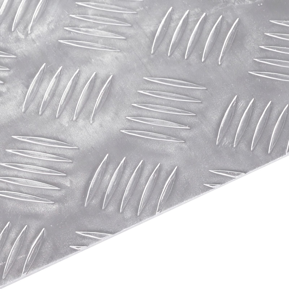 Produktbild för Trappsteg Rektangulär 4 pcs Silver 100 x 30 cm Aluminium