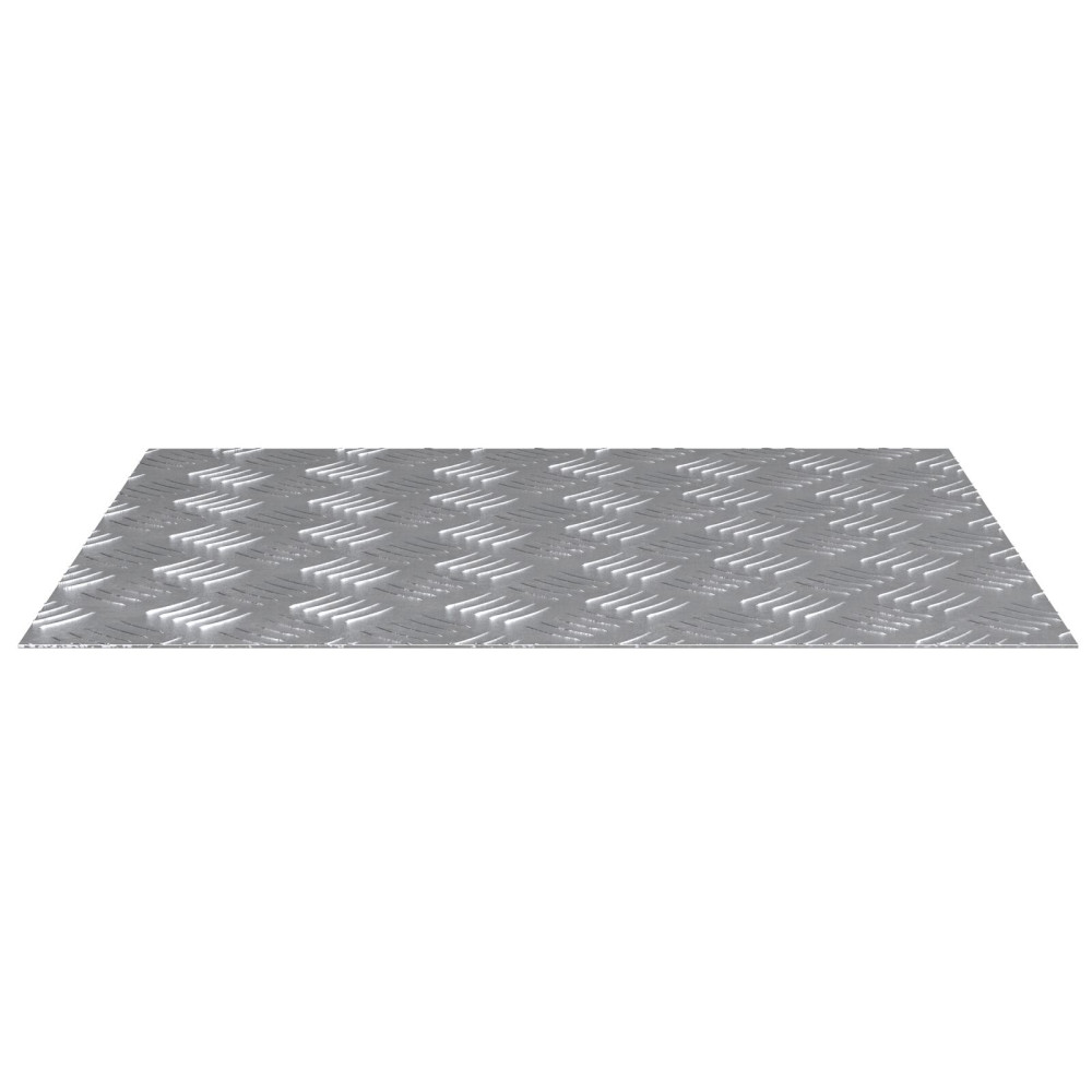 Produktbild för Trappsteg Rektangulär 2 pcs Silver 60 x 50 cm Aluminium