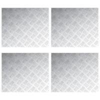 Produktbild för Trappsteg Rektangulär 4 pcs Silver 60 x 50 cm Aluminium