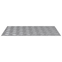 Produktbild för Trappsteg Rektangulär 2 pcs Silver 70 x 50 cm Aluminium