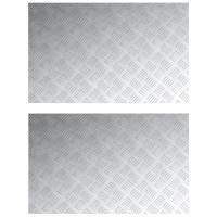 Produktbild för Trappsteg Rektangulär 2 pcs Silver 80 x 50 cm Aluminium