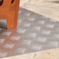 Produktbild för Trappsteg Rektangulär 2 pcs Silver 80 x 50 cm Aluminium