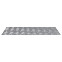 Produktbild för Trappsteg Rektangulär 2 pcs Silver 80 x 50 cm Aluminium