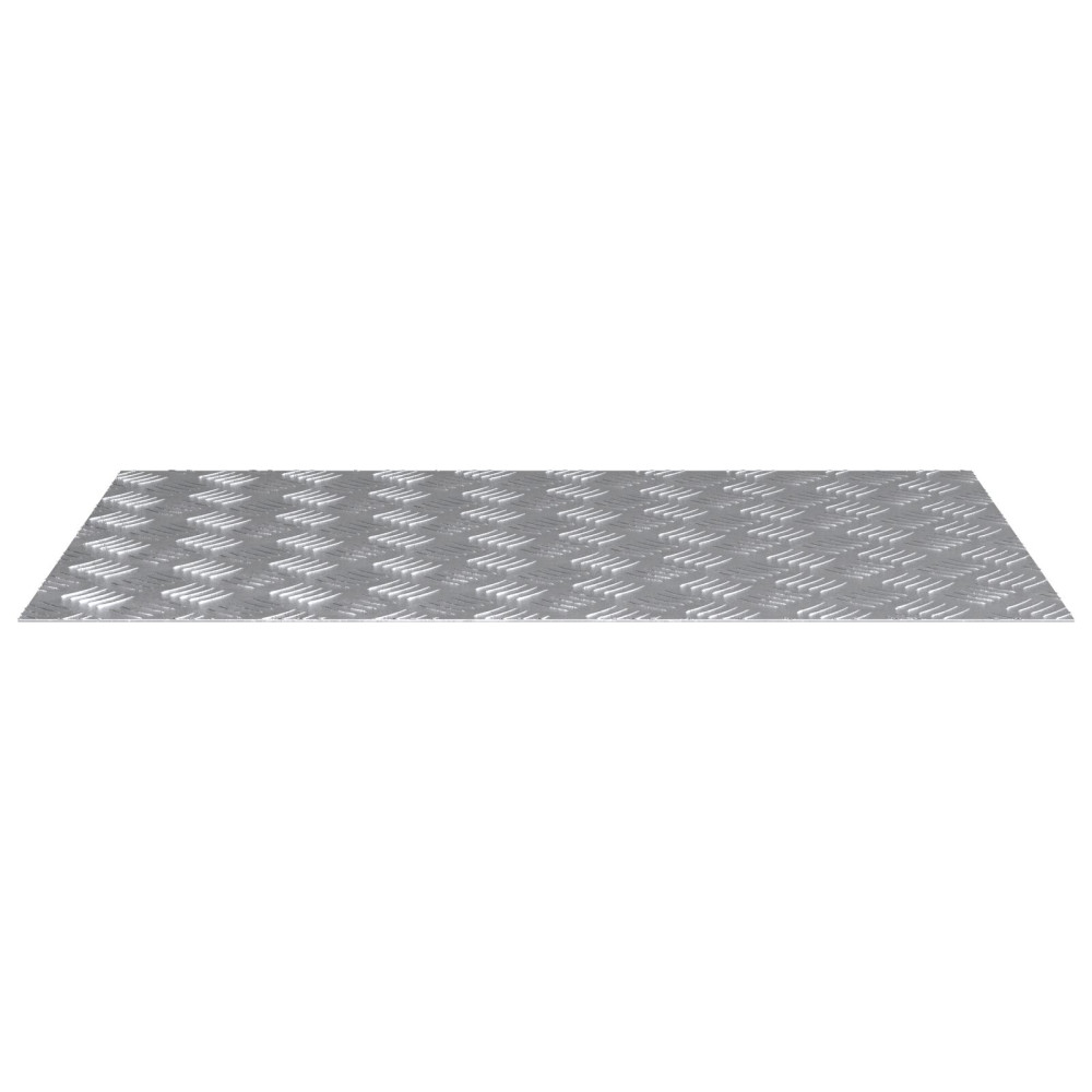 Produktbild för Trappsteg Rektangulär 4 pcs Silver 80 x 50 cm Aluminium
