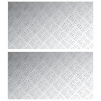 Produktbild för Trappsteg Rektangulär 2 pcs Silver 90 x 50 cm Aluminium