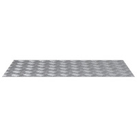 Produktbild för Trappsteg Rektangulär 4 pcs Silver 90 x 50 cm Aluminium