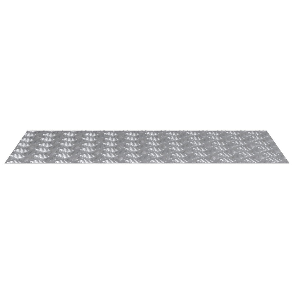 Produktbild för Trappsteg Rektangulär 2 pcs Silver 100 x 50 cm Aluminium