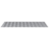 Produktbild för Trappsteg Rektangulär 4 pcs Silver 100 x 50 cm Aluminium