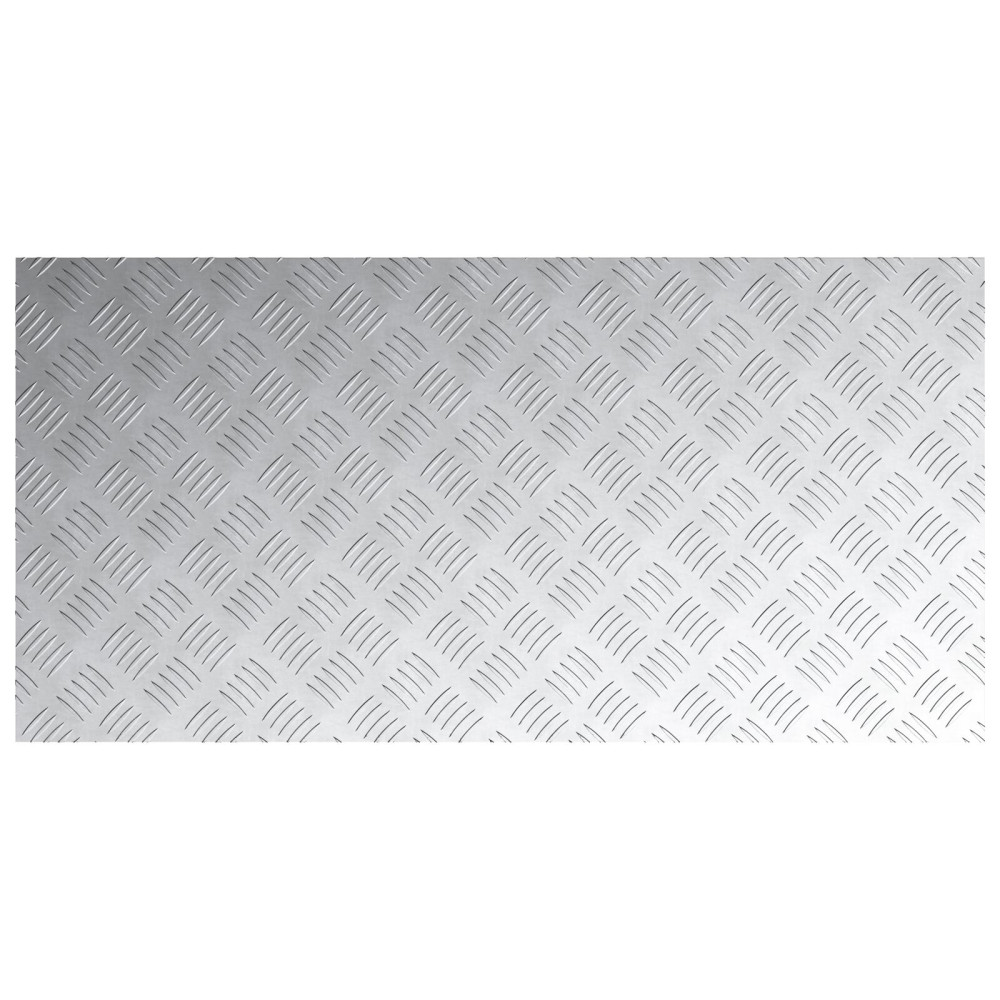 Produktbild för Trappsteg Rektangulär 2 pcs Silver 100 x 50 cm Aluminium