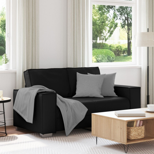 vidaXL Tvåsitssoffa Svart 160 cm Konstläder